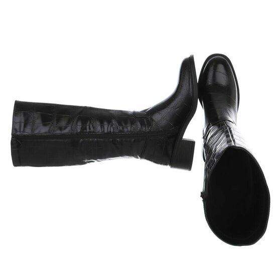 Zwarte klassieke hoge laars Cella