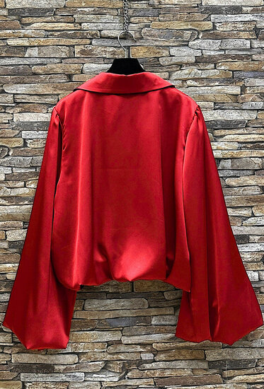 Chique rode blouse in satijn