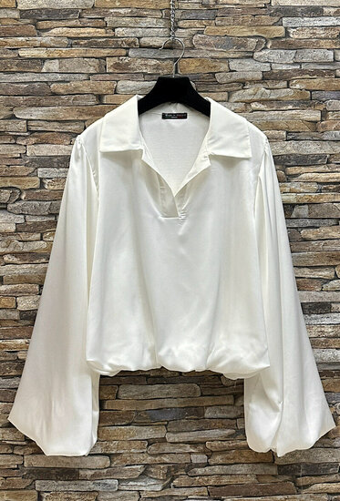Chique witte blouse in satijn
