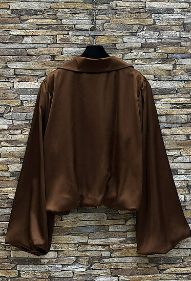 Chique bruine blouse in satijn