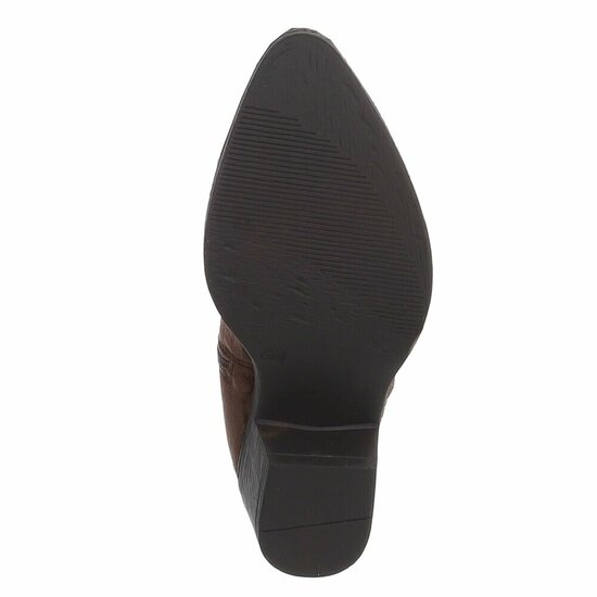 Hoge bruine suede western-biker laars Cheryl
