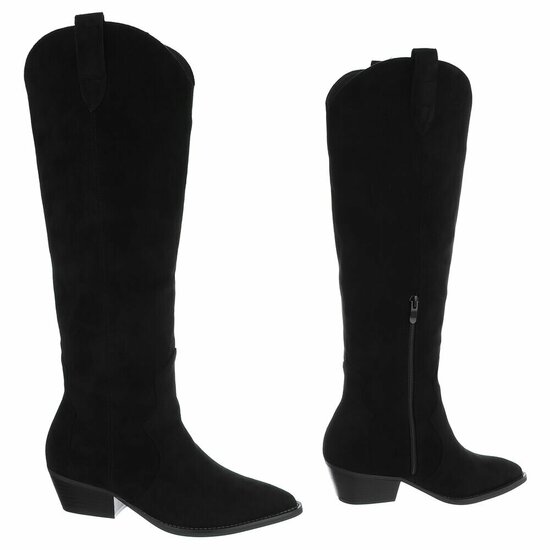 Zwarte hoge suede laars Jocelyne