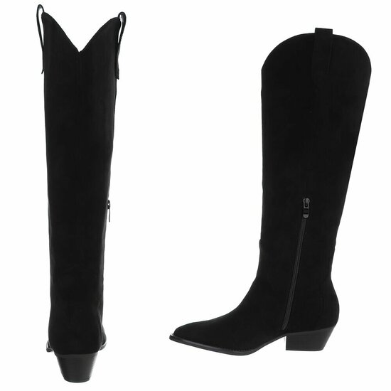 Zwarte hoge suede laars Jocelyne