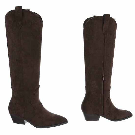 Bruine hoge suede laars Jocelyne