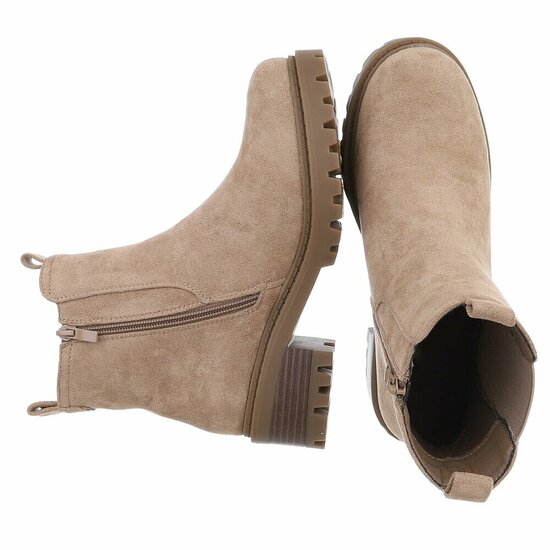 Kaki  bruine suede Chelsea boot Chesna