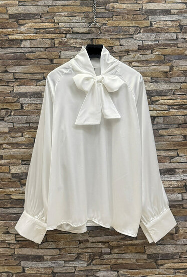 Trendy witte blouse in satijn
