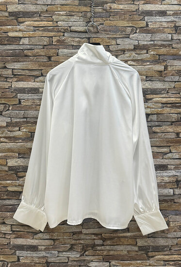 Trendy witte blouse in satijn