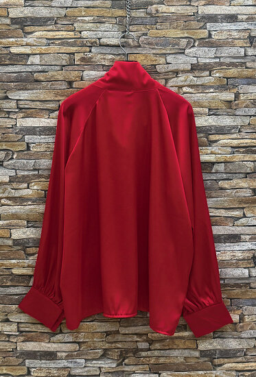 Trendy rode blouse in satijn