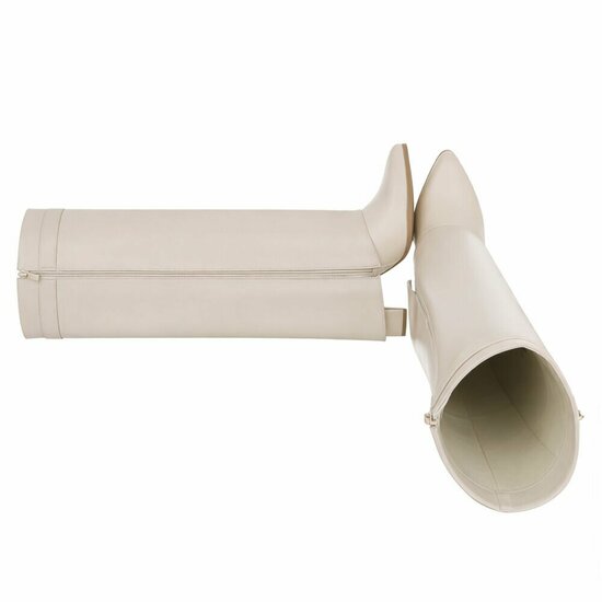 Hoge beige laars met omslag Chica