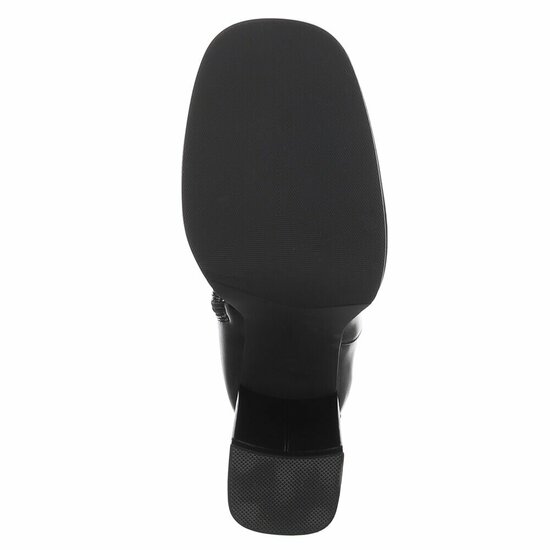 Zwart high heel enkellaarsje Veronica