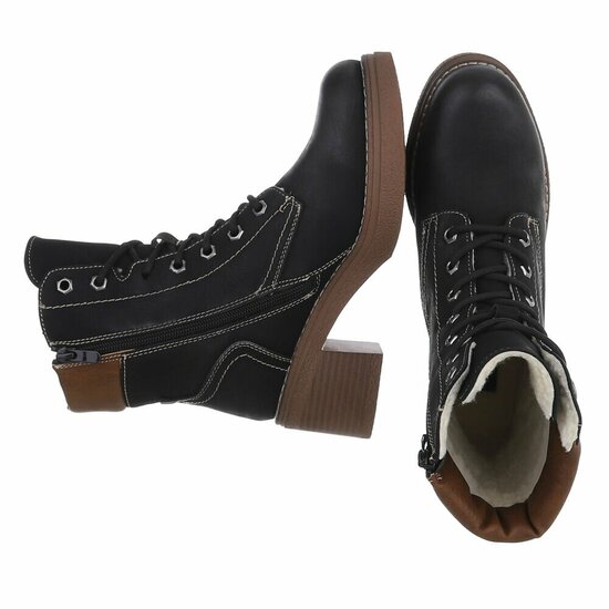 Zwart high heel enkellaarsje Chiavelli