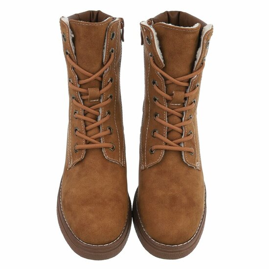 Camel high heel enkellaarsje Chiavelli