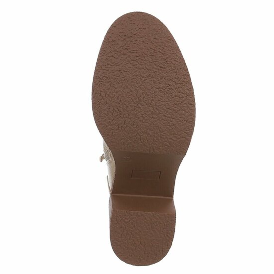 Kaki bruin high heel enkellaarsje Chiavelli