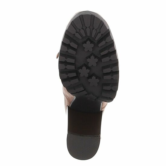 Kaki bruine hoge suede overknee laars Rilana