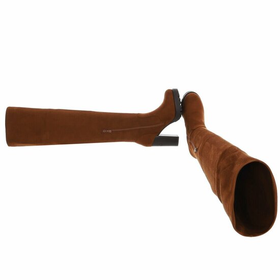 Camel hoge suede overknee laars Rilana