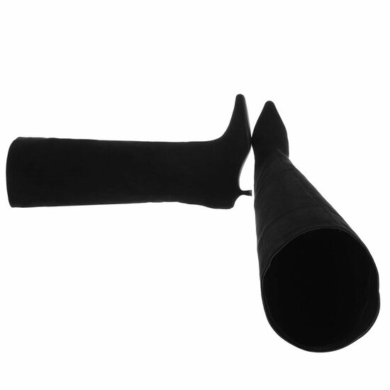 Zwarte suede overknee laars Kristel