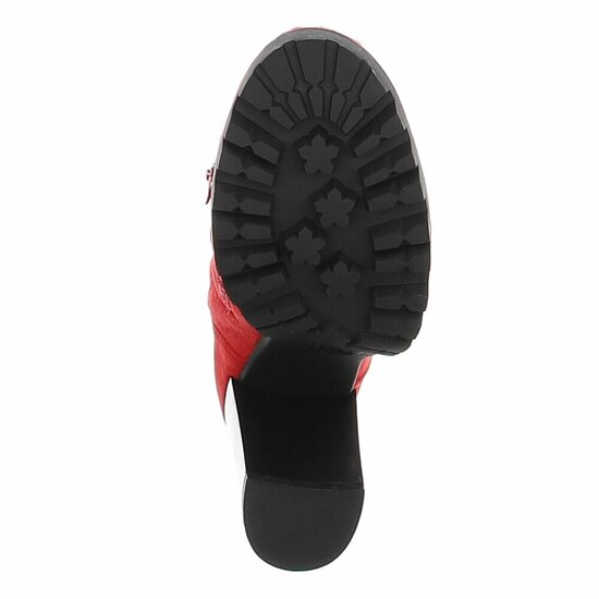 Rode hoge suede overknee laars Rilana