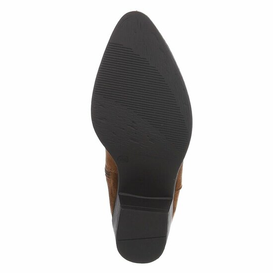 Half hoge licht bruine bruine suede western-biker laars Chilou