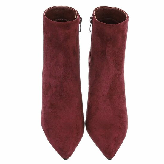 Bordeaux daimen enkellaarsje Adiva