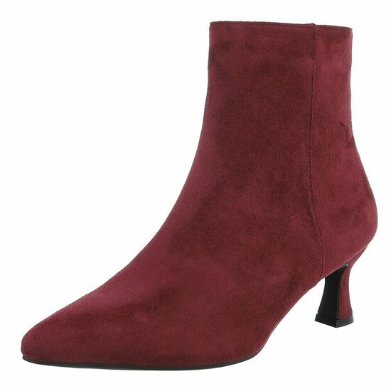 Bordeaux daimen enkellaarsje Adiva