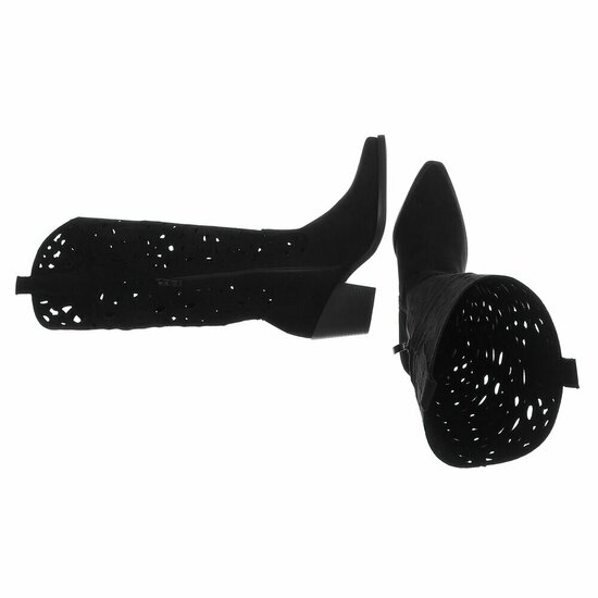 Halfhoge zwarte daimen laars Cynthia