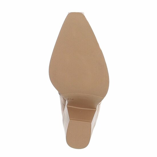 Halfhoge kaki bruine daimen laars Cynthia