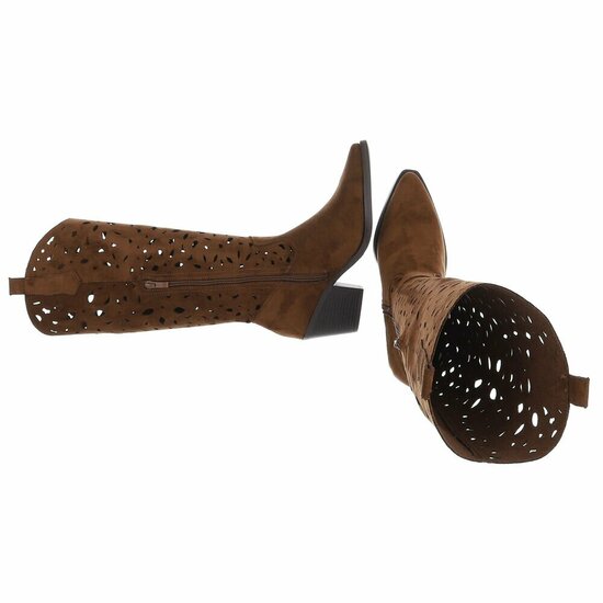 Halfhoge licht bruine daimen laars Cynthia