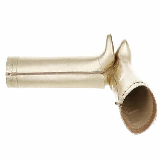 Hoge gouden wedge laars met omslag Chalissa