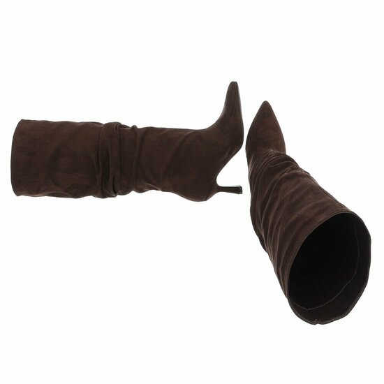 Donker bruine hoge suede laars Claar