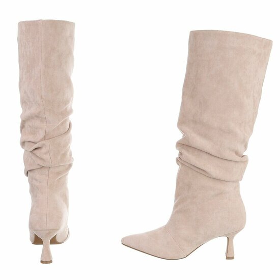 Beige hoge suede laars Claar