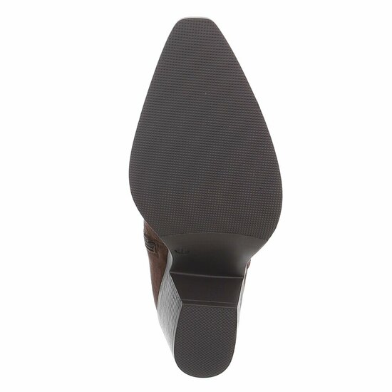 Donker bruine suede laars met omslag Cherona