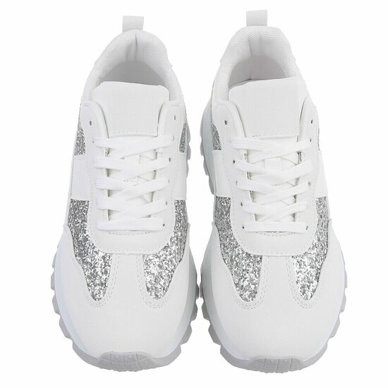Witte lage sneaker Cesira