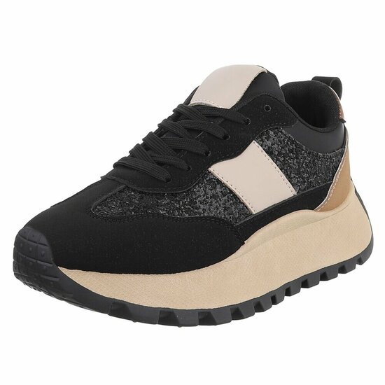 Zwarte lage sneaker Cesira