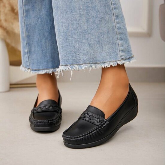 Zwarte mocassin Daphne