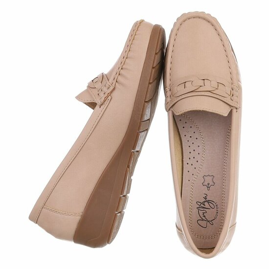 Kaki bruine mocassin Daphne