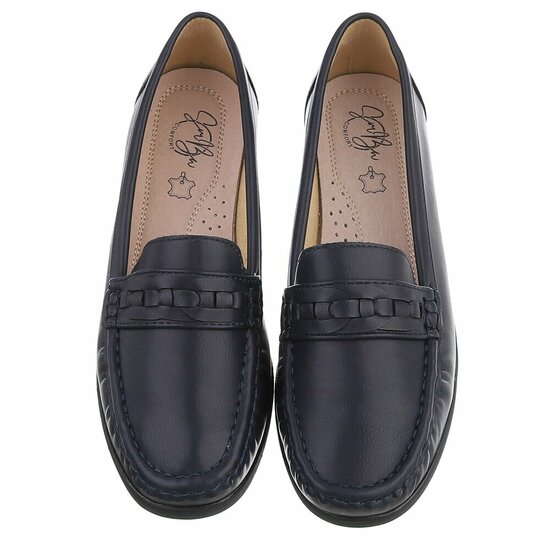 Donker blauwe mocassin Daphne