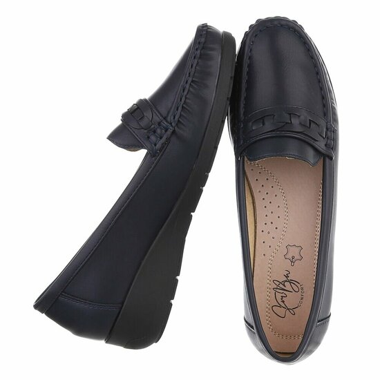 Donker blauwe mocassin Daphne