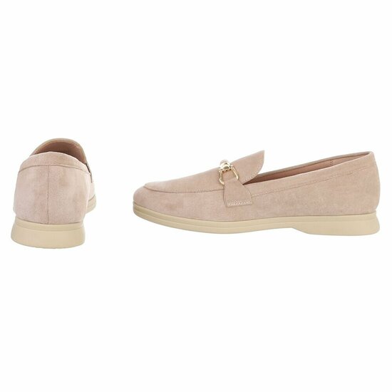 Beige suede mocassin Elizon
