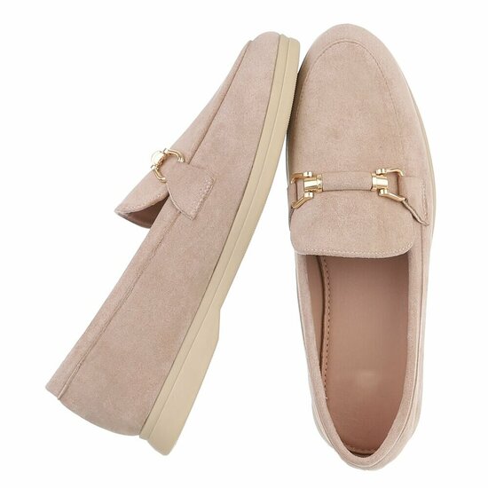 Beige suede mocassin Elizon
