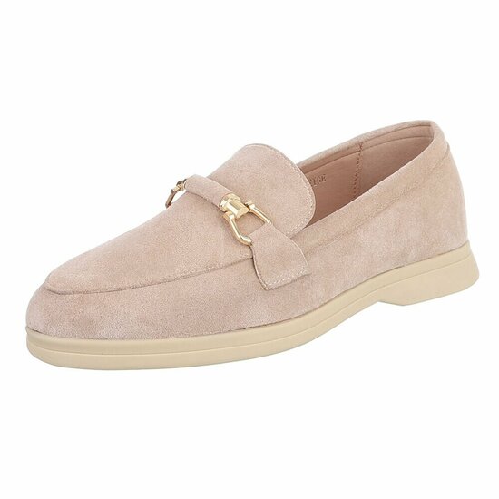 Beige suede mocassin Elizon