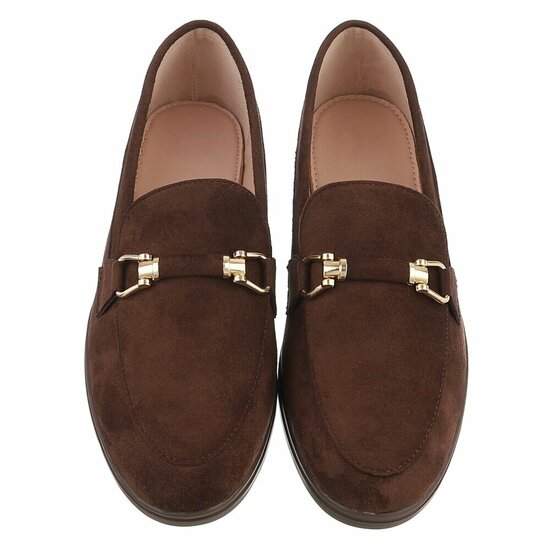 Bruine suede mocassin Elizon