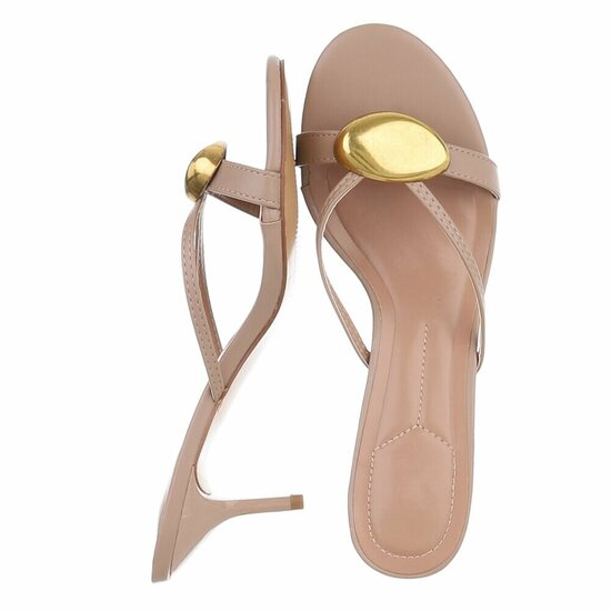 Kaki bruine mule Emilia