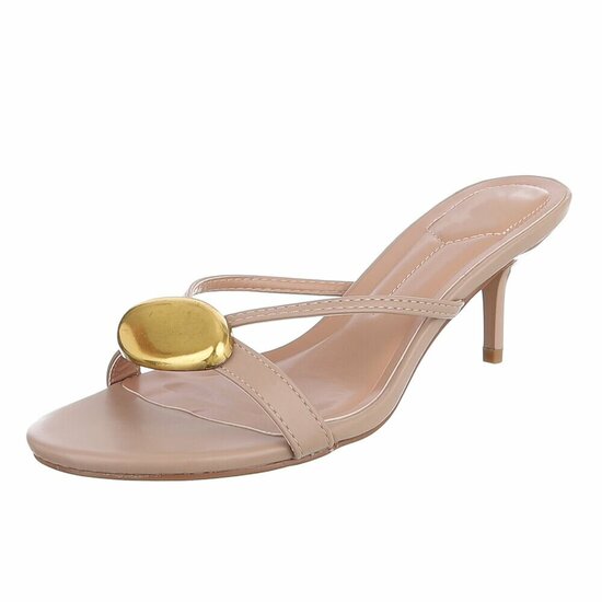 Kaki bruine mule Emilia