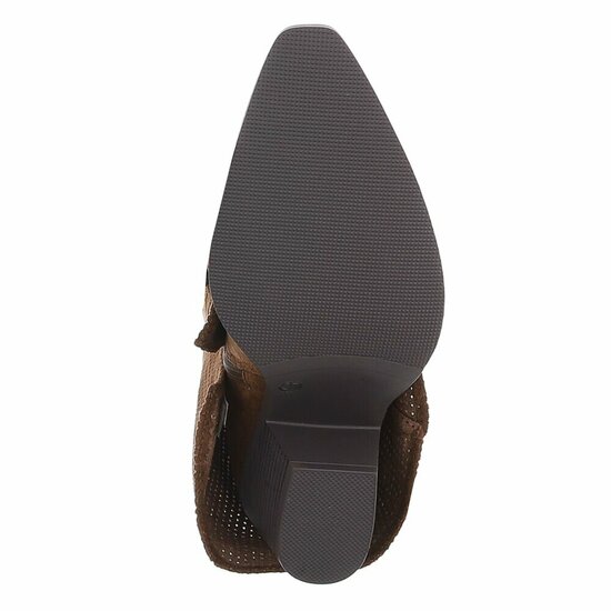 Half hoge licht bruine suede western-biker laars Solana