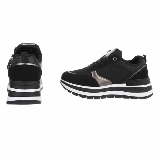 Zwarte lage sneaker Alegra met smoke accenten