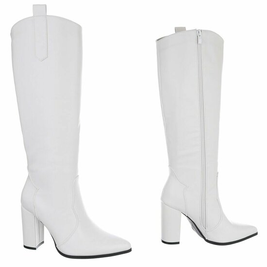 Hoge witte laars Dilara