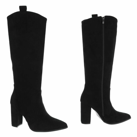 Hoge zwarte suede laars Dilara 