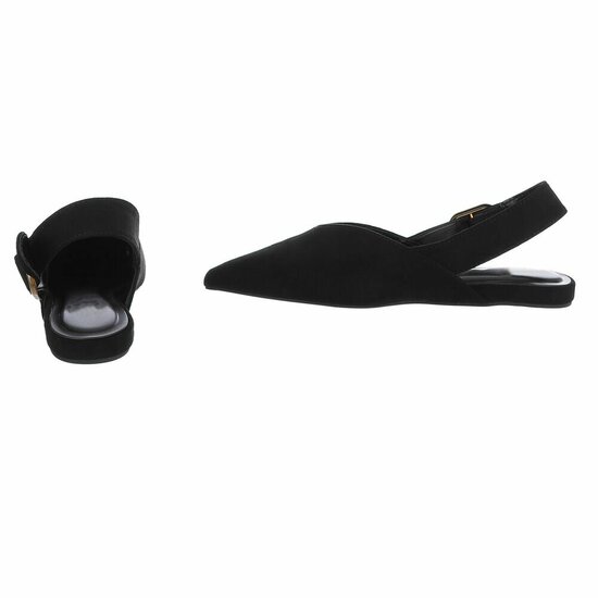 Zwarte suede slingback sandaal Annemie