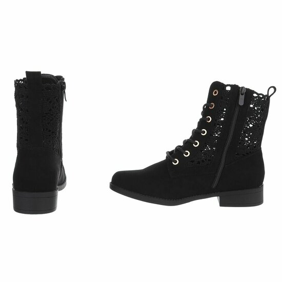 Zwart daimen enkellaarsje Dounia