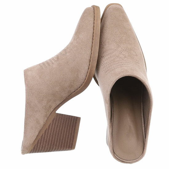 Kaki bruin daimen biker/western mule Balizza